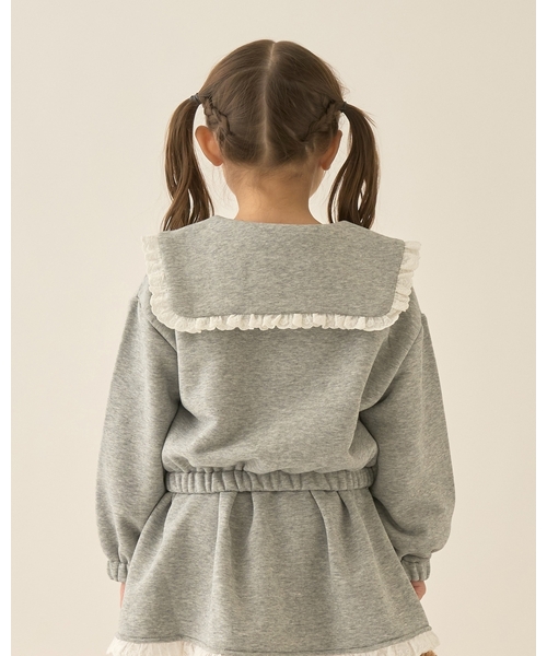 Lycee mine(リセマイン)の「【Lycee mine バレエシリーズ】【セットアップ可】セーラーカラーフルジップスウェット【子供服】【キッズ】【女の子】(パーカー・キッズ・アイボリー/ベビーピンク/ブラック/ライトブルー/トップグレー/クリーム/バイオレット・110cm/130cm/120cm/140cm/150cm/100cm)」の21枚目の写真