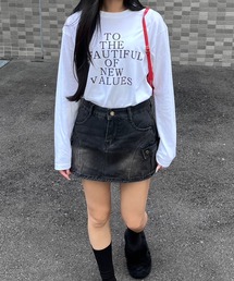 レタリングデザインロンT/長袖Tシャツ
