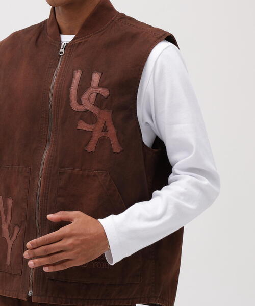 AVIREX（アヴィレックス）の「LEATHER PATCH DUCK VEST / レザーパッチ ダック ベスト / AVIREX / アヴィレックス（ベスト・メンズ・ブラウン/ブラック・XL/M/L）」の21枚目の写真