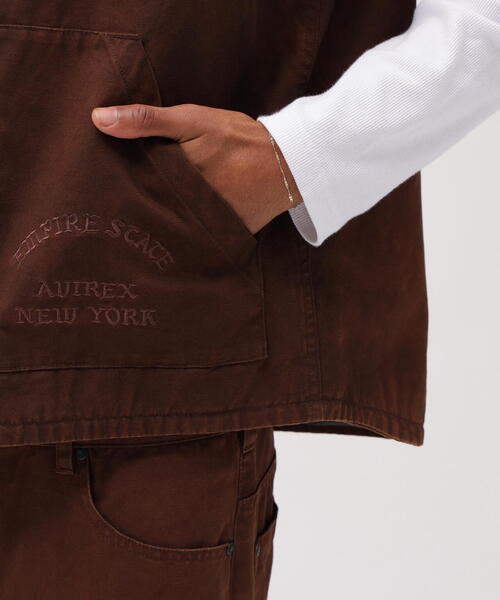 AVIREX（アヴィレックス）の「LEATHER PATCH DUCK VEST / レザーパッチ ダック ベスト / AVIREX / アヴィレックス（ベスト・メンズ・ブラウン/ブラック・XL/M/L）」の22枚目の写真