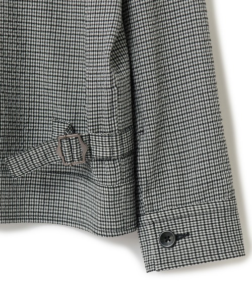 MEN'S BIGI（メンズビギ）の「ライトサッカー スタンドカラーブルゾン＜ストレッチ/通気性＞（ブルゾン・メンズ・ブラック/ブラック系その他・03/04/02）」の9枚目の写真