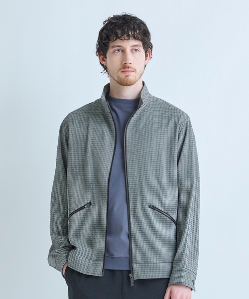 MEN'S BIGI（メンズビギ）の「ライトサッカー スタンドカラーブルゾン＜ストレッチ/通気性＞（ブルゾン・メンズ・ブラック/ブラック系その他・03/04/02）」の19枚目の写真