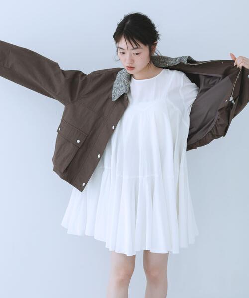 KBF（ケイビーエフ）の「2WAYボリュームヘムミニワンピース（ワンピース・レディース・オフホワイト/ブラック/ライトブルー・ONE）」の4枚目の写真