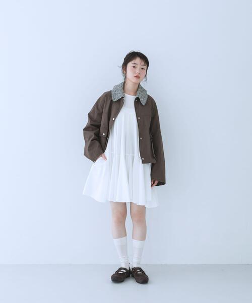 KBF（ケイビーエフ）の「2WAYボリュームヘムミニワンピース（ワンピース・レディース・オフホワイト/ブラック/ライトブルー・ONE）」の5枚目の写真