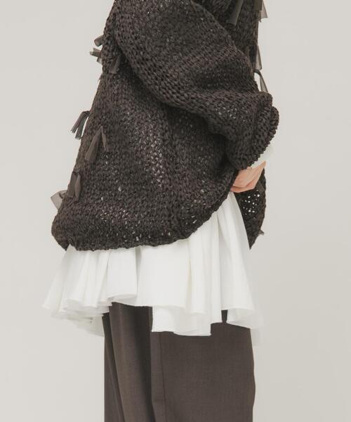 KBF（ケイビーエフ）の「2WAYボリュームヘムミニワンピース（ワンピース・レディース・オフホワイト/ブラック/ライトブルー・ONE）」の9枚目の写真