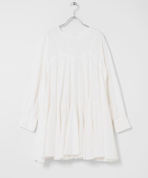 KBF（ケイビーエフ）の「2WAYボリュームヘムミニワンピース（ワンピース・レディース・オフホワイト/ブラック/ライトブルー・ONE）」の11枚目の写真