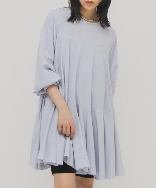 KBF（ケイビーエフ）の「2WAYボリュームヘムミニワンピース（ワンピース・レディース・オフホワイト/ブラック/ライトブルー・ONE）」の13枚目の写真