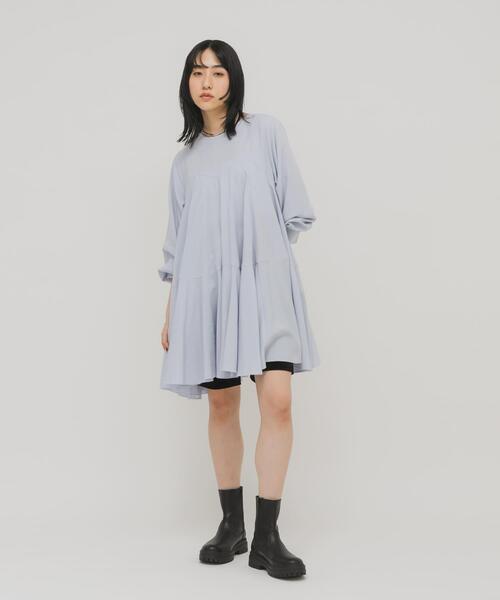 KBF（ケイビーエフ）の「2WAYボリュームヘムミニワンピース（ワンピース・レディース・オフホワイト/ブラック/ライトブルー・ONE）」の15枚目の写真