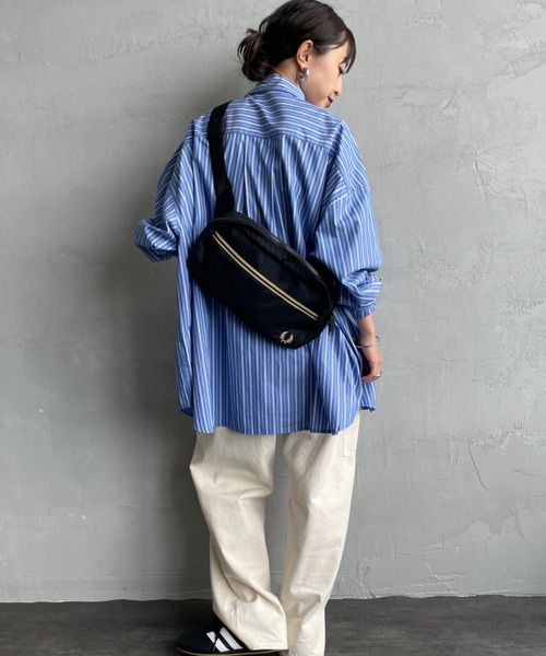 FRED PERRY（フレッドペリー）の「【WEB限定】[FRED PERRY/フレッドペリー] ティップ テープ クロスボディバッグ（ボディバッグ/ウエストポーチ・レディース・ブラック・ONE SIZE）」の8枚目の写真