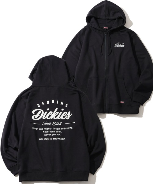 Dickies(ディッキーズ)の「【GENUINE DICKIES/ジェニュインディッキーズ】裏毛バックプリント エンブレムフルジップパーカー(パーカー・メンズ・アッシュグレー/グリーン系その他/スミクロ・XL/M/L)」の2枚目の写真