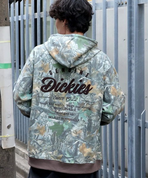 Dickies(ディッキーズ)の「【GENUINE DICKIES/ジェニュインディッキーズ】裏毛バックプリント エンブレムフルジップパーカー(パーカー・メンズ・アッシュグレー/グリーン系その他/スミクロ・XL/M/L)」の13枚目の写真