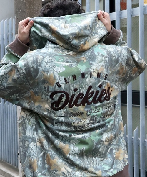 Dickies(ディッキーズ)の「【GENUINE DICKIES/ジェニュインディッキーズ】裏毛バックプリント エンブレムフルジップパーカー(パーカー・メンズ・アッシュグレー/グリーン系その他/スミクロ・XL/M/L)」の14枚目の写真