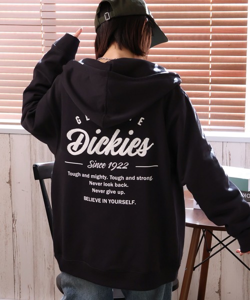 Dickies(ディッキーズ)の「【GENUINE DICKIES/ジェニュインディッキーズ】裏毛バックプリント エンブレムフルジップパーカー(パーカー・メンズ・アッシュグレー/グリーン系その他/スミクロ・XL/M/L)」の5枚目の写真