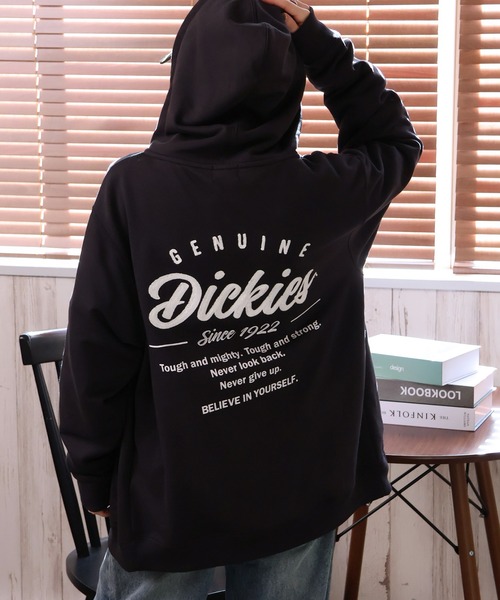 Dickies(ディッキーズ)の「【GENUINE DICKIES/ジェニュインディッキーズ】裏毛バックプリント エンブレムフルジップパーカー(パーカー・メンズ・アッシュグレー/グリーン系その他/スミクロ・XL/M/L)」の6枚目の写真