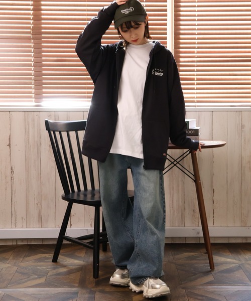 Dickies(ディッキーズ)の「【GENUINE DICKIES/ジェニュインディッキーズ】裏毛バックプリント エンブレムフルジップパーカー(パーカー・メンズ・アッシュグレー/グリーン系その他/スミクロ・XL/M/L)」の10枚目の写真