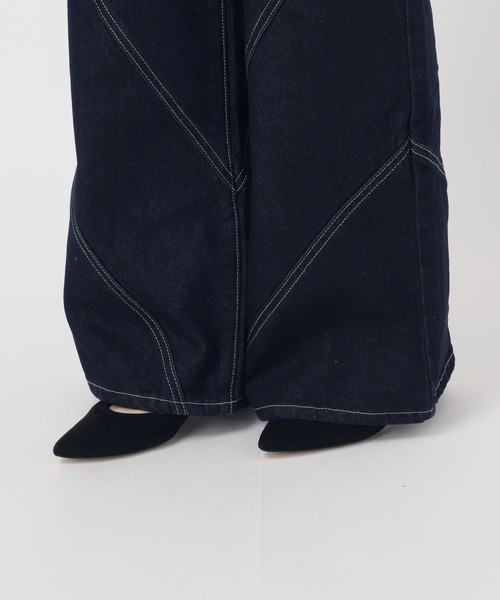 Oriens JOURNAL STANDARD(オリエンス ジャーナルスタンダード)の「パネルドデニムパンツ(デニムパンツ・レディース・ブラック/ネイビー・38/36)」の20枚目の写真