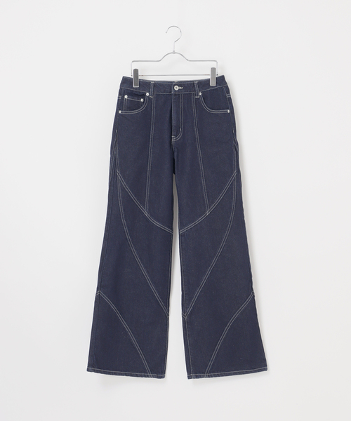 Oriens JOURNAL STANDARD(オリエンス ジャーナルスタンダード)の「パネルドデニムパンツ(デニムパンツ・レディース・ブラック/ネイビー・38/36)」の14枚目の写真