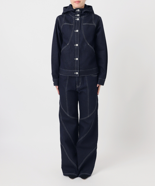 Oriens JOURNAL STANDARD(オリエンス ジャーナルスタンダード)の「パネルドデニムパンツ(デニムパンツ・レディース・ブラック/ネイビー・38/36)」の15枚目の写真