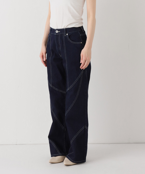 Oriens JOURNAL STANDARD(オリエンス ジャーナルスタンダード)の「パネルドデニムパンツ(デニムパンツ・レディース・ブラック/ネイビー・38/36)」の9枚目の写真