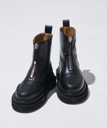 TOGA PULLA | 【TOGA PULLA/トーガプルラ】AJ1418/BLACK HARD LEATHER/ショートブーツ(ブーツ)