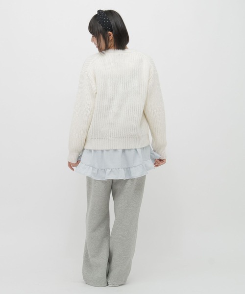 GLOBAL WORK（グローバルワーク）の「2SET＊カーディガン＊チュニック/AND YUA ANY/636236（カーディガン/ボレロ・キッズ・ミント/オフホワイト・FREE）」の4枚目の写真