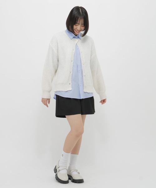 GLOBAL WORK（グローバルワーク）の「2SET＊カーディガン＊チュニック/AND YUA ANY/636236（カーディガン/ボレロ・キッズ・ミント/オフホワイト・FREE）」の9枚目の写真