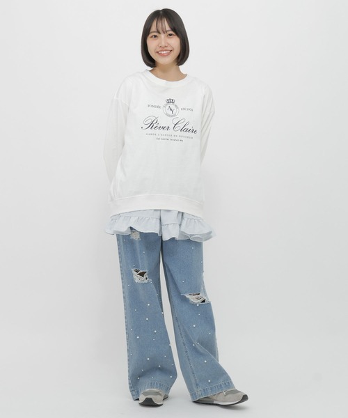 GLOBAL WORK（グローバルワーク）の「2SET＊カーディガン＊チュニック/AND YUA ANY/636236（カーディガン/ボレロ・キッズ・ミント/オフホワイト・FREE）」の10枚目の写真