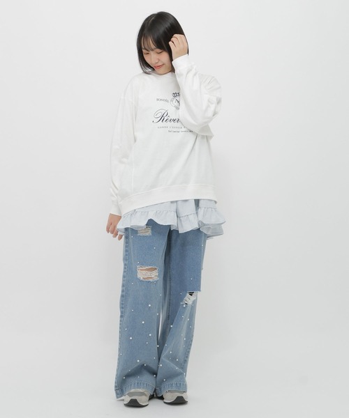 GLOBAL WORK（グローバルワーク）の「2SET＊カーディガン＊チュニック/AND YUA ANY/636236（カーディガン/ボレロ・キッズ・ミント/オフホワイト・FREE）」の11枚目の写真