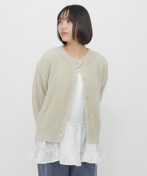 GLOBAL WORK（グローバルワーク）の「2SET＊カーディガン＊チュニック/AND YUA ANY/636236（カーディガン/ボレロ・キッズ・ミント/オフホワイト・FREE）」の16枚目の写真