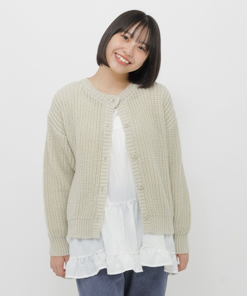 GLOBAL WORK（グローバルワーク）の「2SET＊カーディガン＊チュニック/AND YUA ANY/636236（カーディガン/ボレロ・キッズ・ミント/オフホワイト・FREE）」の18枚目の写真