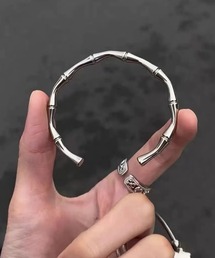 WESTBOY（ウエストボーイ）の「ユニセックス バンブー シルバー バングルブレスレット WO25W16AC06（ブレスレット）」