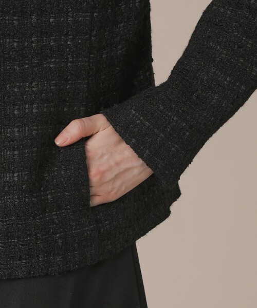 MACKINTOSH LONDON（マッキントッシュ ロンドン）の「ツイードノーカラージャケット（ノーカラージャケット・レディース・ブラック・38/40）」の7枚目の写真