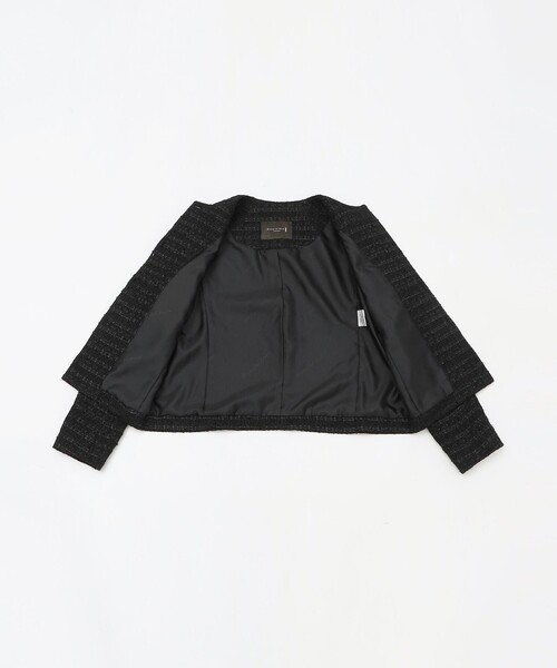 MACKINTOSH LONDON（マッキントッシュ ロンドン）の「ツイードノーカラージャケット（ノーカラージャケット・レディース・ブラック・38/40）」の9枚目の写真