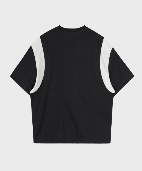 LIEU HOMME(リュウオム)の「オーバーサイズショルダーラインTシャツ_ブラック(Tシャツ/カットソー・メンズ・その他・M/L)」の2枚目の写真