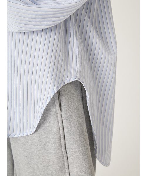 FRAY I.D（フレイアイディー）の「リラックスストライプシャツ（シャツ/ブラウス・レディース・グリーン/ピンク/ブルー・F）」の10枚目の写真