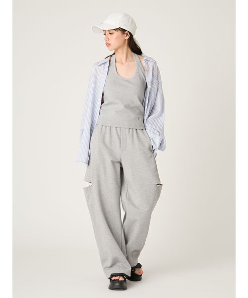 FRAY I.D（フレイアイディー）の「リラックスストライプシャツ（シャツ/ブラウス・レディース・グリーン/ピンク/ブルー・F）」の14枚目の写真