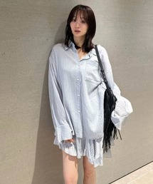 リラックスストライプシャツ