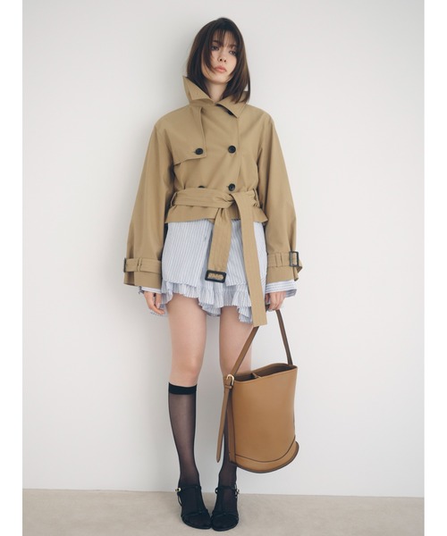 FRAY I.D（フレイアイディー）の「リラックスストライプシャツ（シャツ/ブラウス・レディース・グリーン/ピンク/ブルー・F）」の19枚目の写真