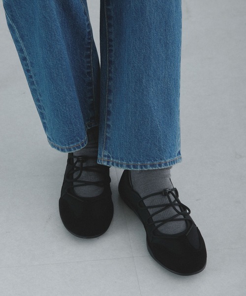 URBAN RESEARCH Sonny Label（アーバンリサーチサニーレーベル）の「レースアップバレエスニーカー（スニーカー・レディース・ブラック/ブラウン・SMALL/MEDIUM/LARGE）」の3枚目の写真