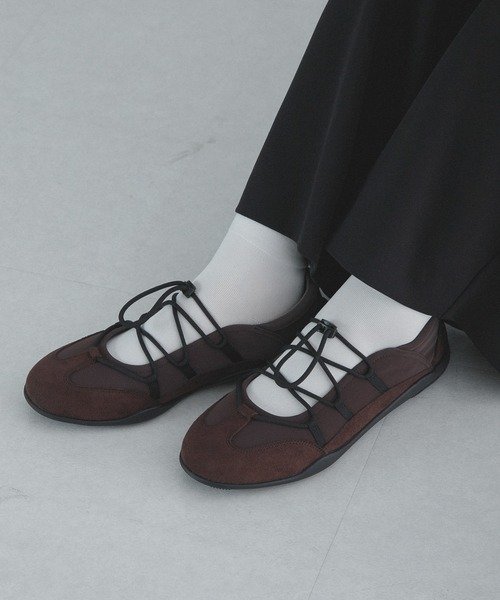 URBAN RESEARCH Sonny Label（アーバンリサーチサニーレーベル）の「レースアップバレエスニーカー（スニーカー・レディース・ブラック/ブラウン・SMALL/MEDIUM/LARGE）」の7枚目の写真