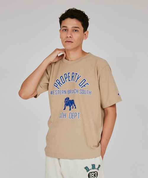 Champion(チャンピオン)の「【Champion/チャンピオン】メンズ リバースウィーブ(R) ショートスリーブTシャツ(Tシャツ/カットソー・メンズ・グレー/ブラック/ベージュ/オートミール/ネイビー/ホワイト・X-LARGE/LARGE/MEDIUM)」の4枚目の写真