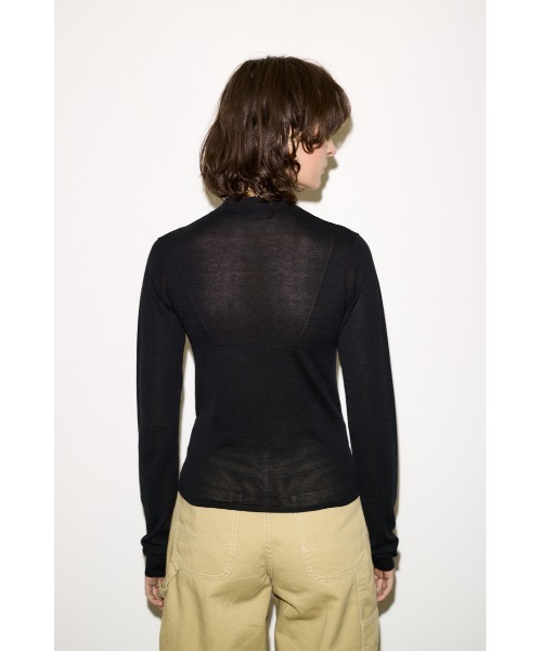 THROW by SLY（スローバイスライ）の「THROW RING BUTTONS TOPSTHROW リングボタンズトップス 冬服 春服（Tシャツ/カットソー・レディース・杢グレー/ブラック/ブラウン・FREE）」の9枚目の写真