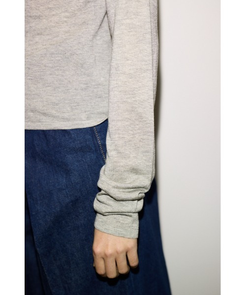 THROW by SLY（スローバイスライ）の「THROW RING BUTTONS TOPSTHROW リングボタンズトップス 冬服 春服（Tシャツ/カットソー・レディース・杢グレー/ブラック/ブラウン・FREE）」の16枚目の写真