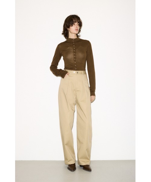 THROW by SLY（スローバイスライ）の「THROW RING BUTTONS TOPSTHROW リングボタンズトップス 冬服 春服（Tシャツ/カットソー・レディース・杢グレー/ブラック/ブラウン・FREE）」の18枚目の写真