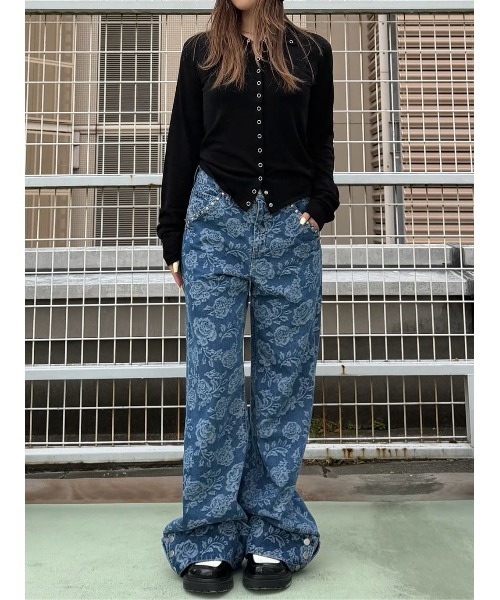 THROW by SLY(スローバイスライ)の「THROW RING BUTTONS TOPS リングボタンズトップス 夏服 春服 シアートップス(Tシャツ/カットソー・レディース・杢グレー/ブラック/ブラウン・FREE)」の22枚目の写真