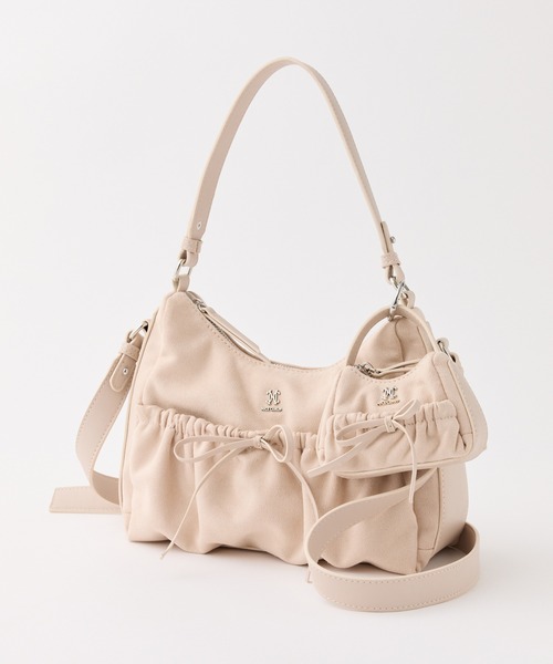 新色追加／チャーム付きドロストバッグ（ショルダーバッグ）｜one