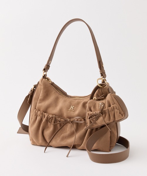 新色追加／チャーム付きドロストバッグ（ショルダーバッグ）｜one