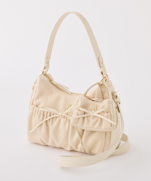 新色追加／チャーム付きドロストバッグ（ショルダーバッグ）｜one