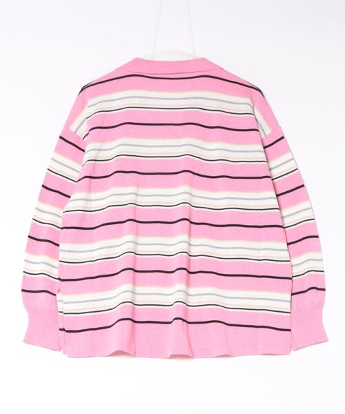 MAISON BREEZE reveur(メゾンブリーズレヴール)の「【MAISON BREEZE reveur】マルチボーダーニットラガーシャツ trc(ニット/セーター・レディース・ピンク/ブルー/ブラウン・FREE)」の22枚目の写真