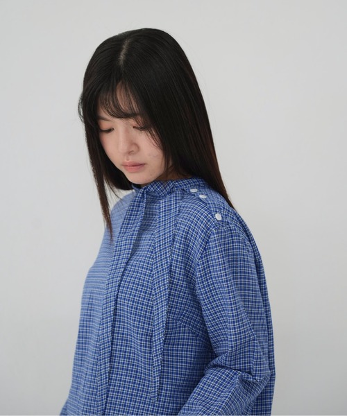 Uenui(ウニュイ)の「【Cunii】classic check ribbon blouse(シャツ/ブラウス・レディース・ブルー・FREE)」の21枚目の写真
